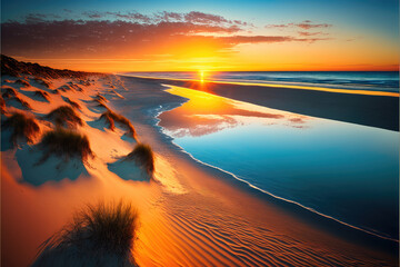 Serene Beach at Sunset