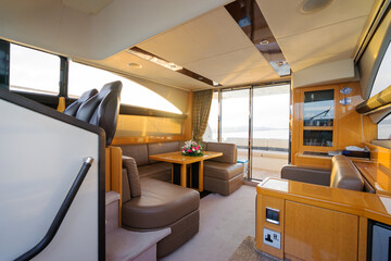 Yacht interior.