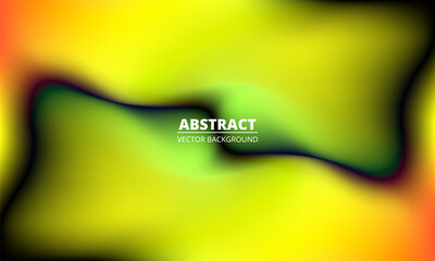 Abstract background with blurred gradient and bright colorful halftones shapes. Vector illustration