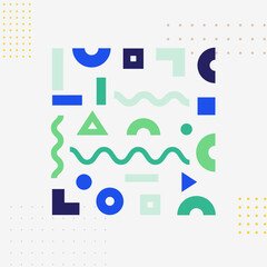 Modern abstract background with halftone elements composed of geometric shapes and lines