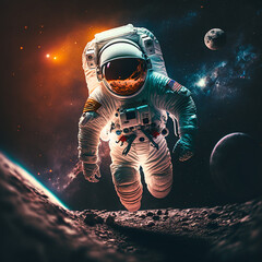 Astronaut in Space. Generative AI, Generative, AI.
