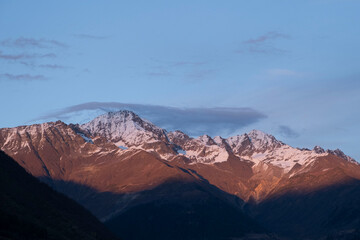 mountains in the snow