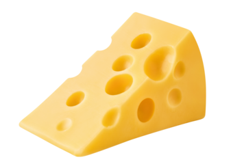 Piece of delicious cheese cut out