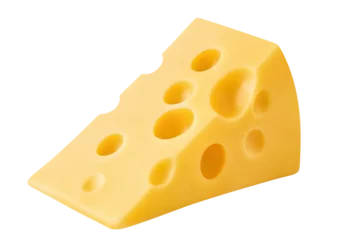 Foto op Plexiglas Piece of delicious cheese cut out © Yeti Studio