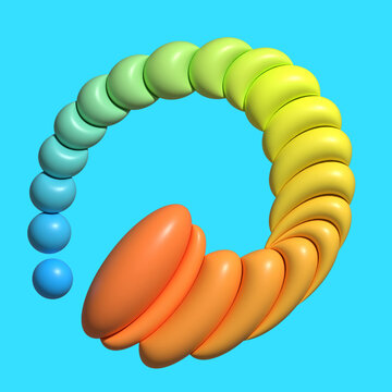 A fusion of multicolor oval shapes. Vector Illustration