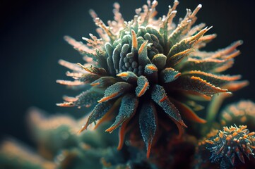 close up of a flower cannabis