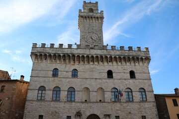 Fototapeta na wymiar Town Hall in Montepulciano, Tuscany Italy