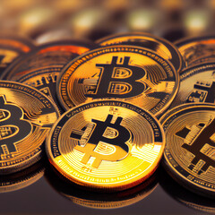 Bitcoin background, BTC cryptocurrency bitcoin coin blockchain wallpaper