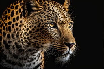 Leopard close-up illustration generative ai