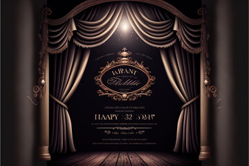 opera theatre invitation. Generative AI.