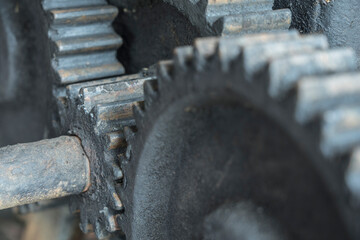 gears of a historic machine