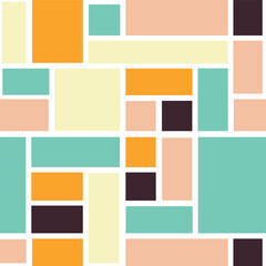 Fototapeta premium Mid Century retro vintage Pattern 70s