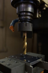 Drilling work in the machining center
