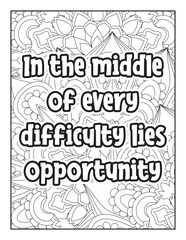Fototapeta premium inspirational words coloring book pages design. motivational quotes coloring pages design. Quotes coloring page. Affirmative quotes coloring page. Positive quotes coloring page. Motivational Quotes.