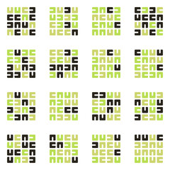 Asemic Glyph writing hieroglyph imitation abstract illustration