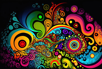 Groovy psychedelic background