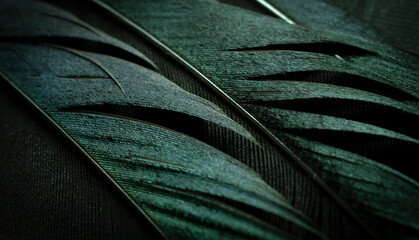 bird magpies feather, green background
