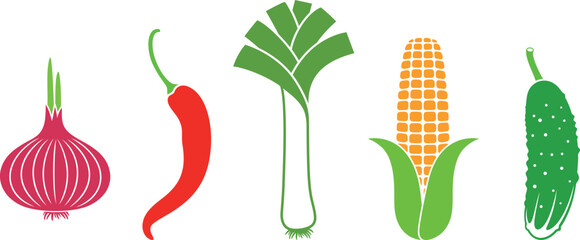 Vegetable logo. Isolated vegetable on white background