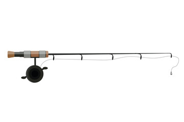 fishing rod spinning on a white background vector illustration