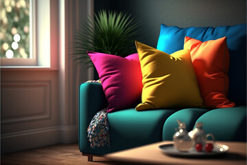 Sofa couch pillow interior desing comfortable decoration