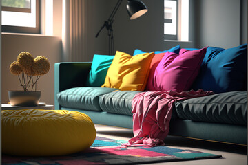 Sofa couch pillow interior desing comfortable decoration