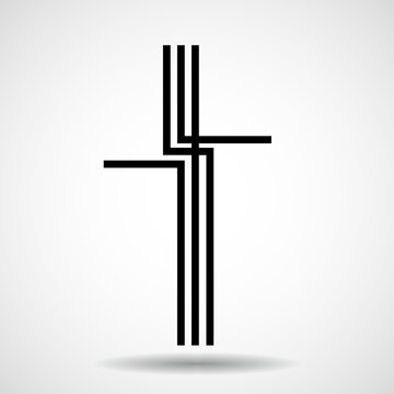 Creative Cross. Christian Symbol. Vector illustration. Eps 10