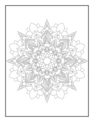 Mandala coloring book page.  mandala design. Coloring mandala. Flower Mandala. Vector abstract mandala pattern. Vector illustration. mandala design for coloring book adult.