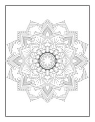 Mandala coloring book page.  mandala design. Coloring mandala. Flower Mandala. Vector abstract mandala pattern. Vector illustration. mandala design for coloring book adult.