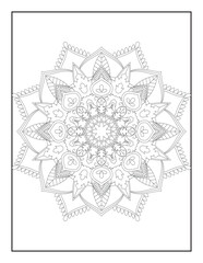 Mandala coloring book page.  mandala design. Coloring mandala. Flower Mandala. Vector abstract mandala pattern. Vector illustration. mandala design for coloring book adult.