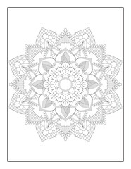 Mandala coloring book page.  mandala design. Coloring mandala. Flower Mandala. Vector abstract mandala pattern. Vector illustration. mandala design for coloring book adult.