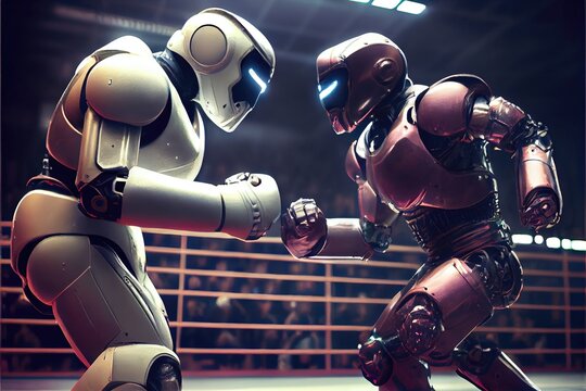 Robots fighting - battling bots inside the fighting ring to bring a mesh of mma, boxing, and wrestling to the fans