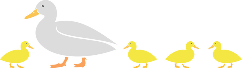 Duck logo. Isolated duck on white background. Bird