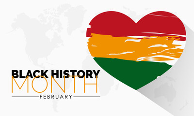 National Black History Month design template concept observed on February. Cultural Vector Illustration