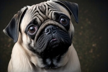Fototapeta premium Pug wallpaper
