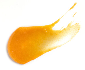 vegetable puree on white background