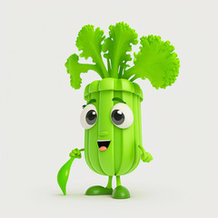Cute Cartoon Celery Character