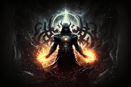 Powerful darkness god universe epic RPG character