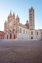 Siena, Italy 02 June 2022 Side view to Cathedral of Siena