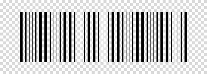 Realistic barcode. Barcode icon. Vector illustration isolated on transparent background - obrazy, fototapety, plakaty