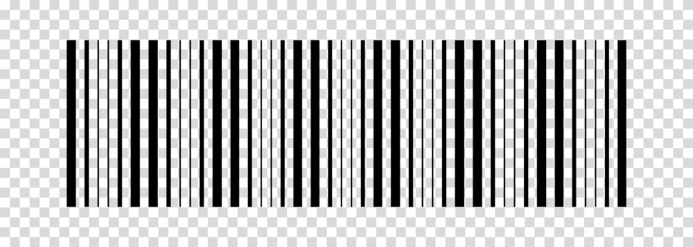 Realistic barcode. Barcode icon. Vector illustration isolated on transparent background