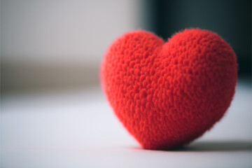 Fluffy red heart