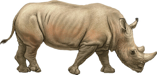 Obraz premium rhinoceros horn exotic African savannah thick-skinned