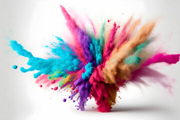 Obraz na płótnie Canvas Abstract colored explosion on a white background