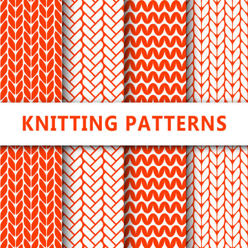 Collection draw simple Knitting patterns for your fabric and textile