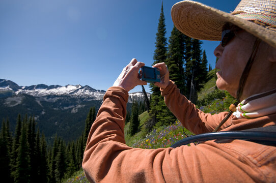 Summer trekking near Ruby Creek Lodge. Valhallas. New Denver, British Columbia, Canada