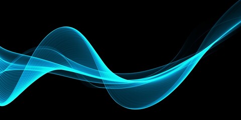 Color light blue abstract waves design
