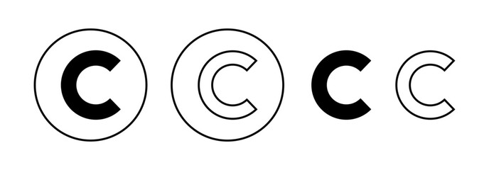 Copyright icon vector for web and mobile app. copyright sign and symbol