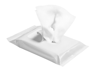 Wet wipes flow pack cut out