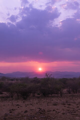 Hermoso atardecer, paisajes mexicanos, atardeceres púrpuras.