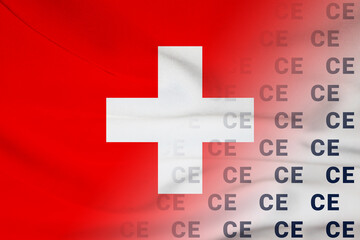 Switzerland flag CE symbol organization